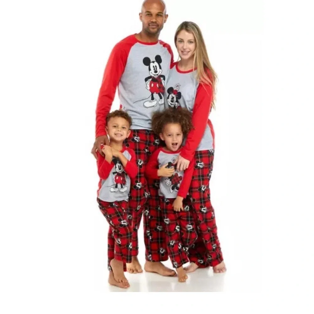 Disney Minnie Mouse Family Christmas Holiday Festive Pajama Set Women’s Sz S - Picture 7 of 12